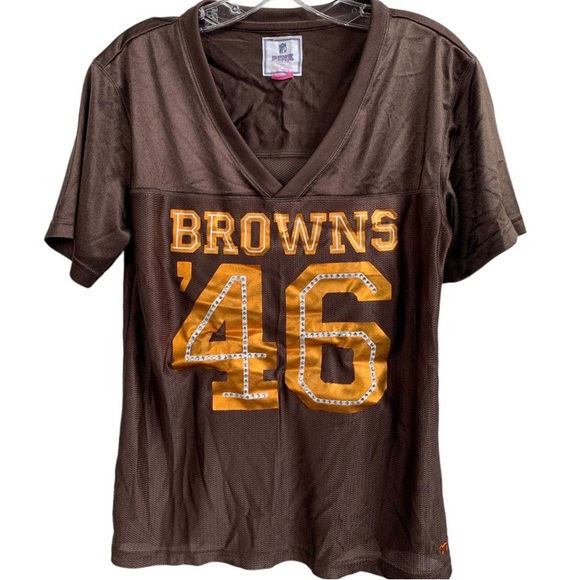 PINK Victoria's Secret Tops - Victoria’s Secret PINK Cleveland browns jersey